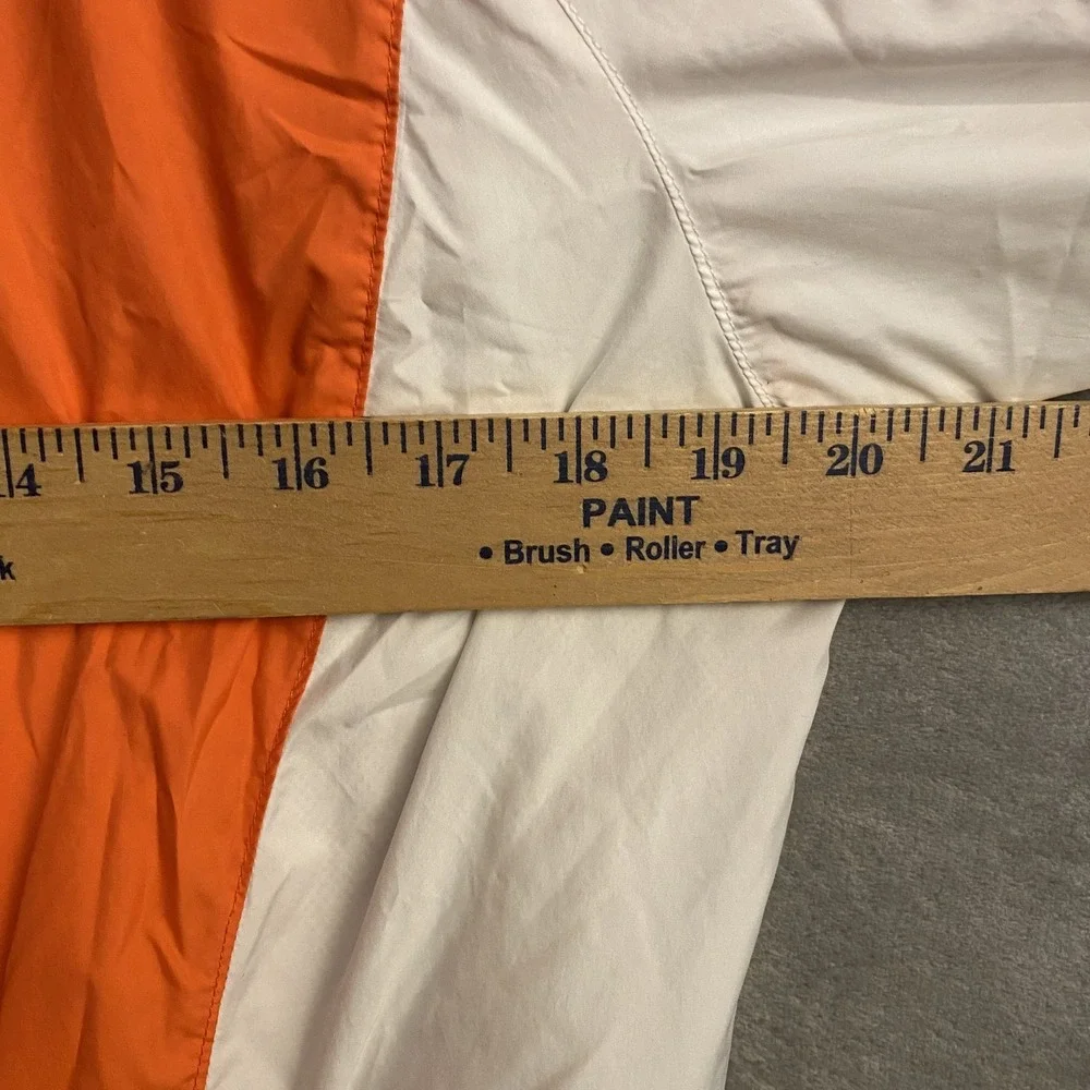 Columbia Mens L Windbreaker Orange Hooded Jacket